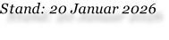 Stand: 20 Januar 2026